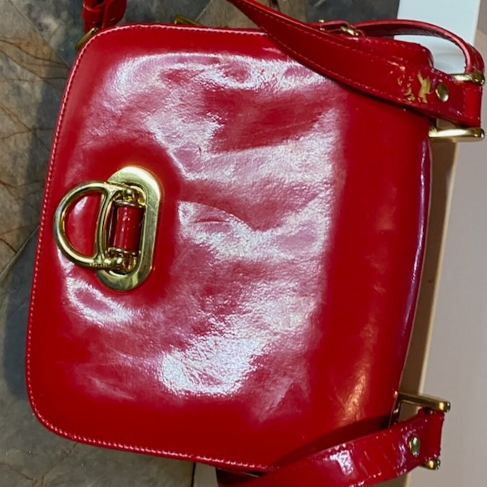 Lauren Ralph Lauren Women’s Red Leather Clutch Bag - Picture 2 of 13